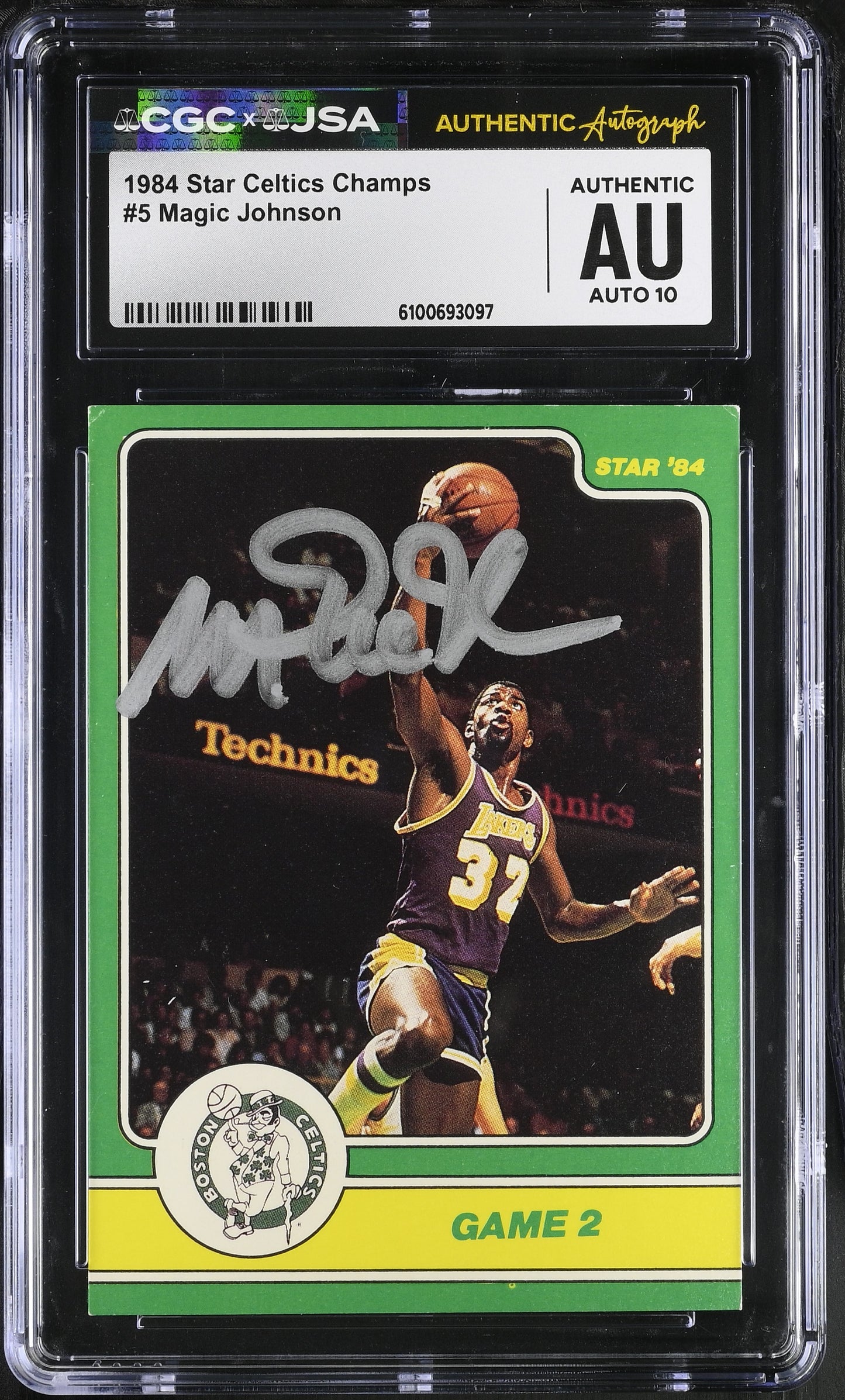 Magic Johnson 1984 Star Signed/Autographed Card #5 CGC x JSA 10 BA206485