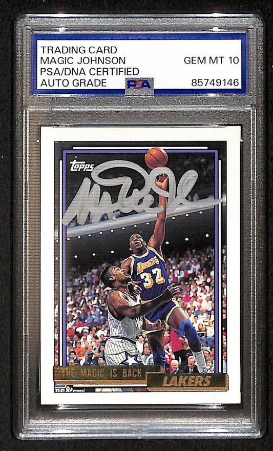 Magic Johnson 1992-93 Topps Signed/Autographed Card #54 PSA/DNA 10 BA205851