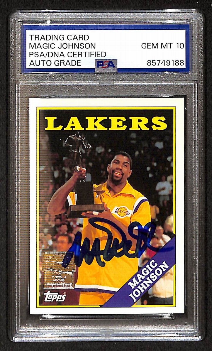 Magic Johnson 2000-01 Topps Signed/Autographed Card #MJ6 PSA/DNA 10 BA205852