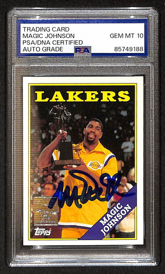 Magic Johnson 2000-01 Topps Signed/Autographed Card #MJ6 PSA/DNA 10 BA205852