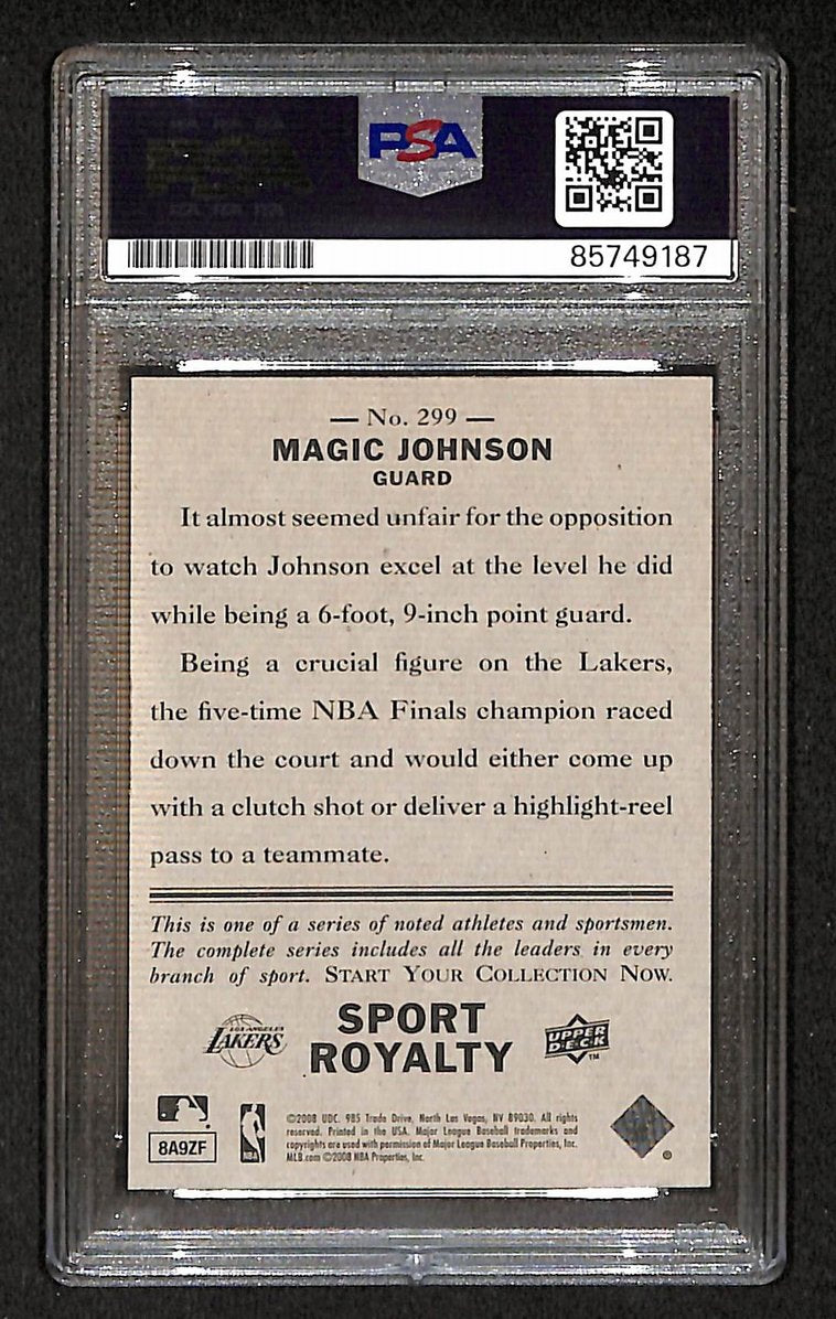 Magic Johnson 2008 Upper Deck Signed/Autographed Card #299 PSA/DNA 10 BA205854