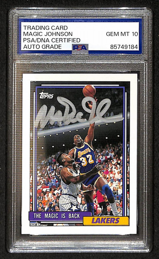 Magic Johnson 1992-93 Topps Signed/Autographed Card #54 PSA/DNA 10 BA205856