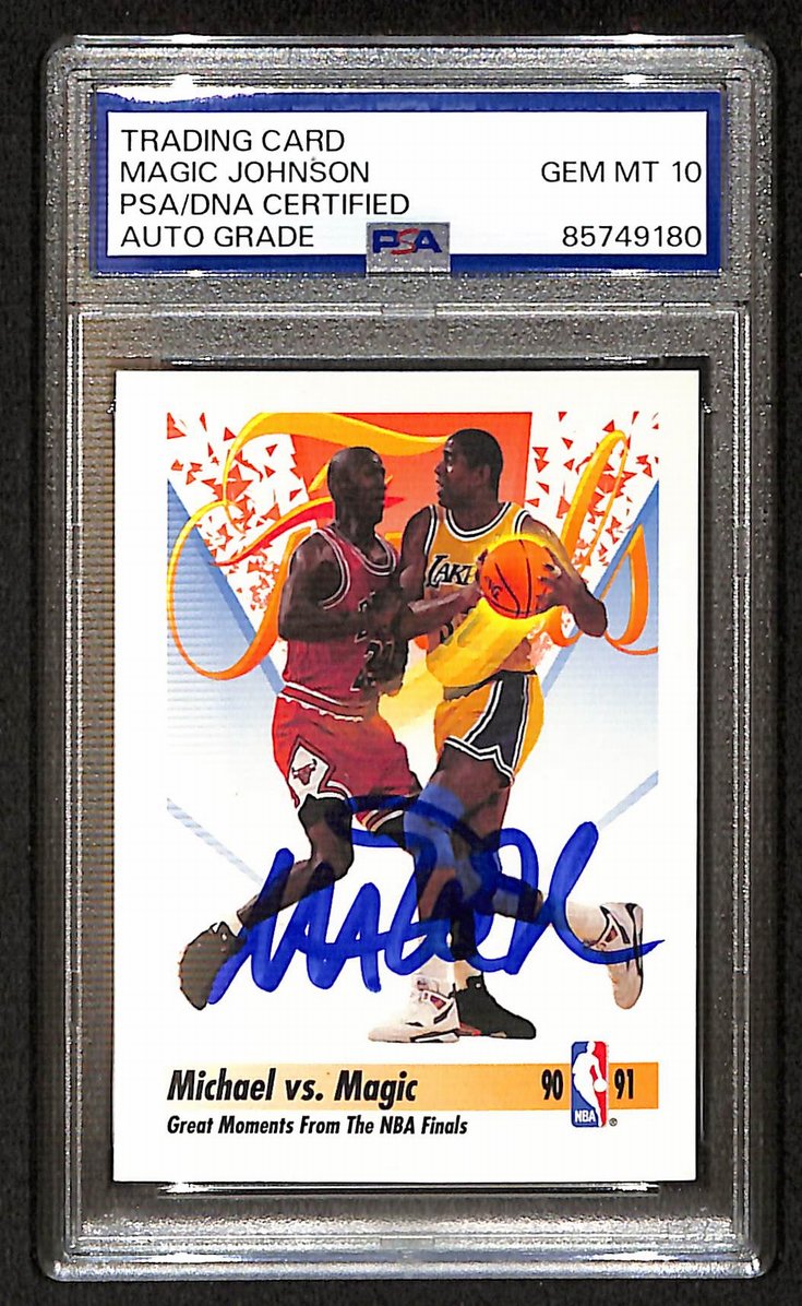 Magic Johnson 1991-92 Skybox Signed/Autographed Card #333 PSA/DNA 10 BA205857