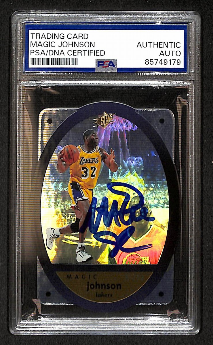 Magic Johnson 1996-97 Upper Deck SPX Signed/Auto Card #24 PSA/DNA 10 BA206351