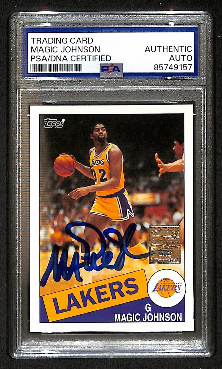 Magic Johnson 2000-01 Topps Signed/Autographed Card #MJ3 PSA/DNA  BA206353