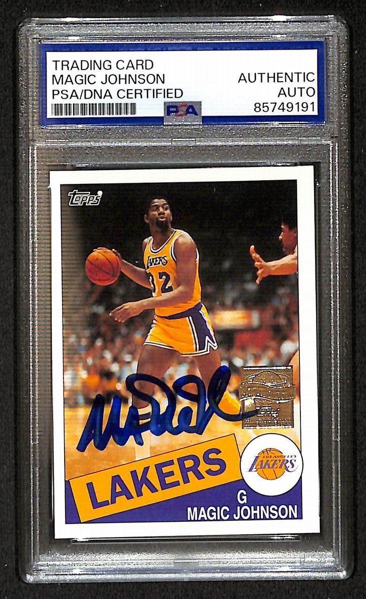 Magic Johnson 2000-01 Topps Signed/Autographed Card #MJ3 PSA/DNA  BA206358