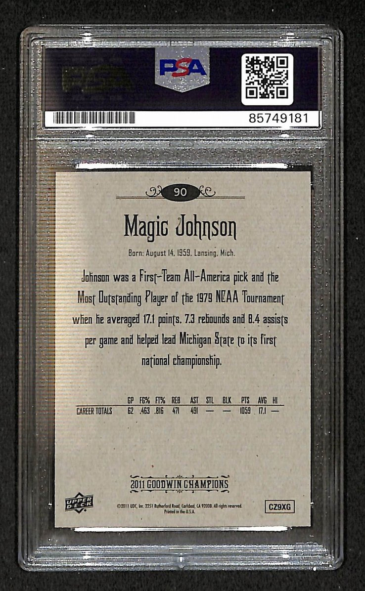 Magic Johnson 2011 Upper Deck Goodwin Signed/Auto Card #90 PSA/DNA  BA206361