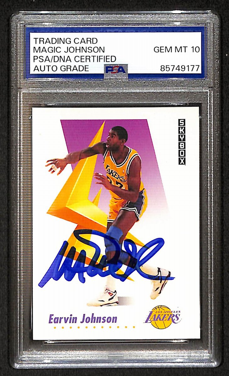 Magic Johnson 1991-92 Skybox Signed/Autographed Card #137 PSA/DNA 10 BA206371