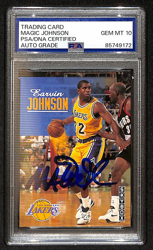 Magic Johnson 1992-93 Skybox Signed/Autographed Card #358 PSA/DNA 10 BA206374