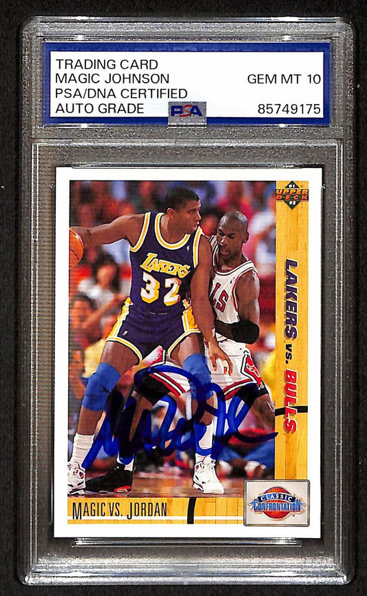 Magic Johnson 1991-92 Upper Deck Signed/Autographed Card #34 PSA/DNA 10 BA206377