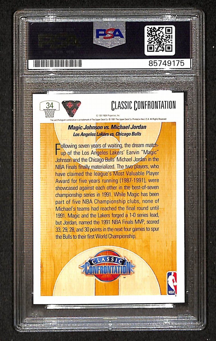 Magic Johnson 1991-92 Upper Deck Signed/Autographed Card #34 PSA/DNA 10 BA206377