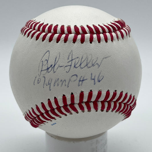Bob Feller HOF Signed/Inscribed TRUMP Baseball Cleveland Indians PSA/DNA 206342