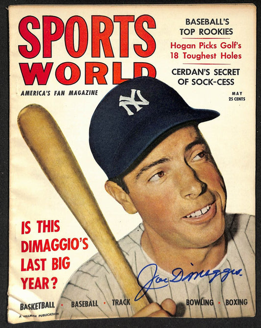 Joe DiMaggio Signed/Auto 1949 Sports World Magazine PSA/DNA Full Letter