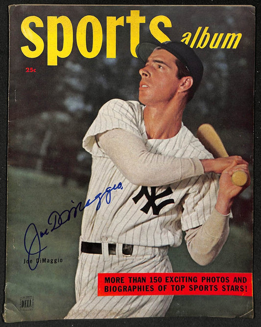 Joe DiMaggio Signed/Auto 1948 Sports Album Magazine PSA/DNA Full Letter