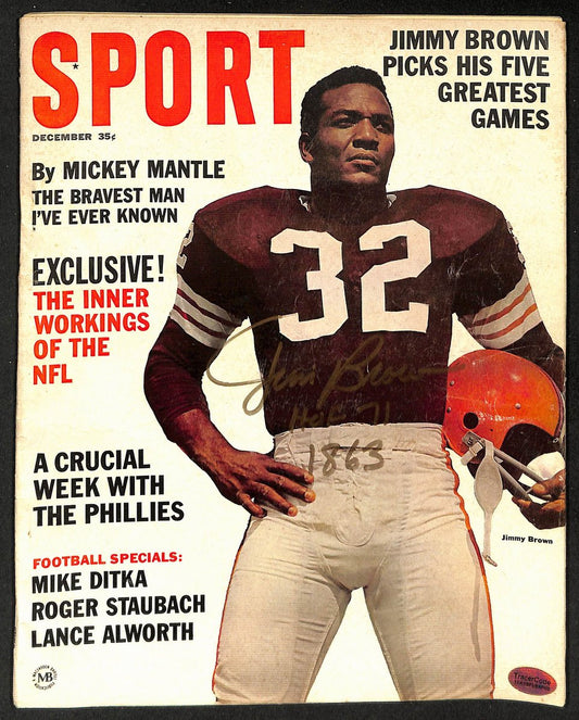 Jim Brown HOF 71 1863 Signed/Autographed 1964 Sport Magazine PSA/DNA