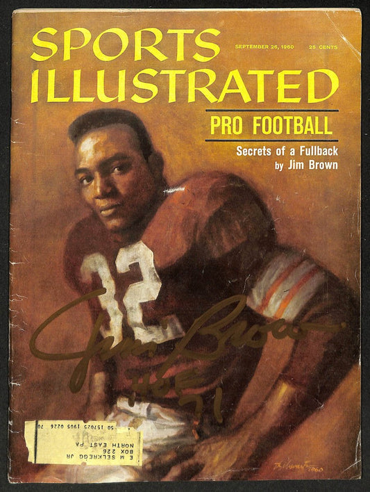 Jim Brown HOF 71 Signed/Auto 1960 Sports Illustrated 1st Cover PSA/DNA