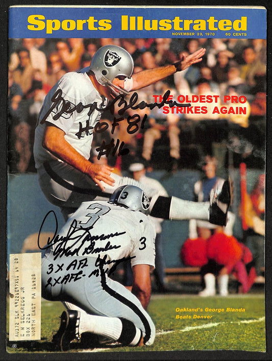 George Blanda & Lamonica Signed 1970 Sports Illustrated HOF PSA/DNA