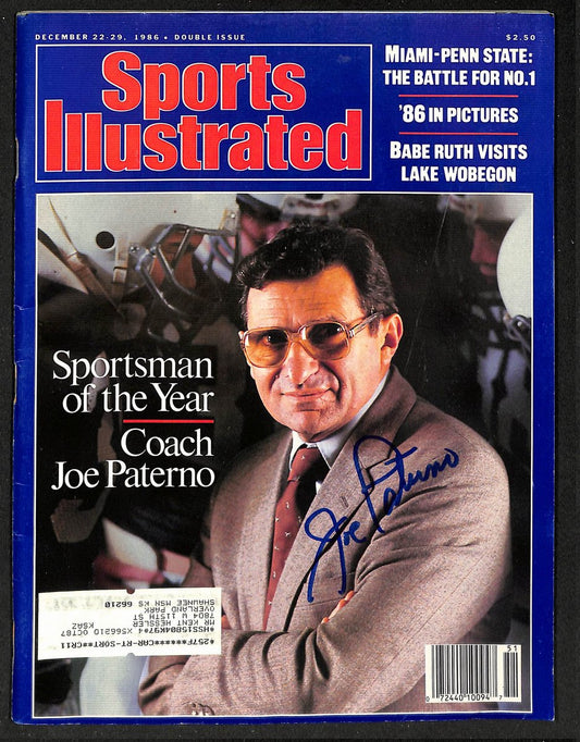 Joe Paterno Penn State Signed/Auto 1986 Sports Illustrated PSA/DNA