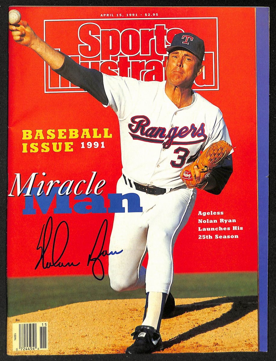 Nolan Ryan Signed/Autographed 1991 Sports Illustrated No Label PSA/DNA