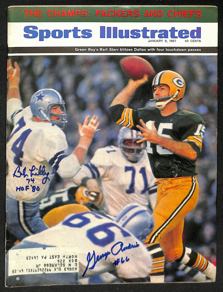 Bob Lilly HOF & George Andrie Signed 1967 Sports Illustrated PSA/DNA