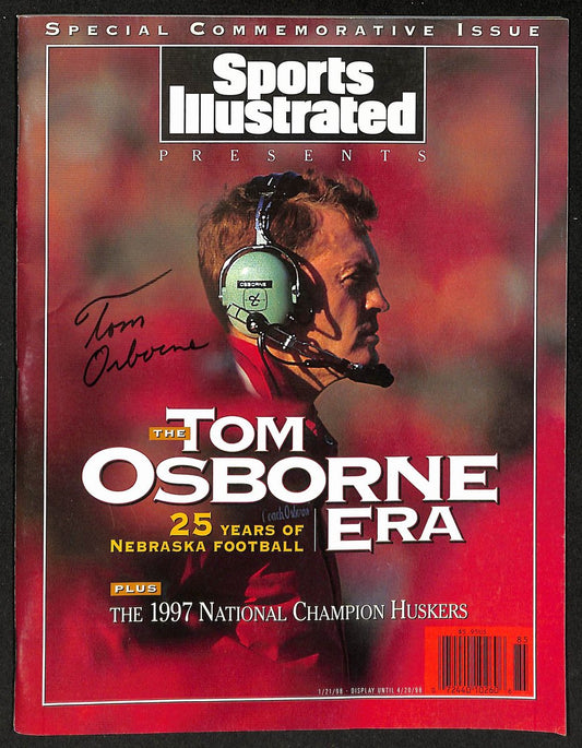 Tom Osborne Signed/Auto 1998 Commemorative Sports Illustrated PSA/DNA