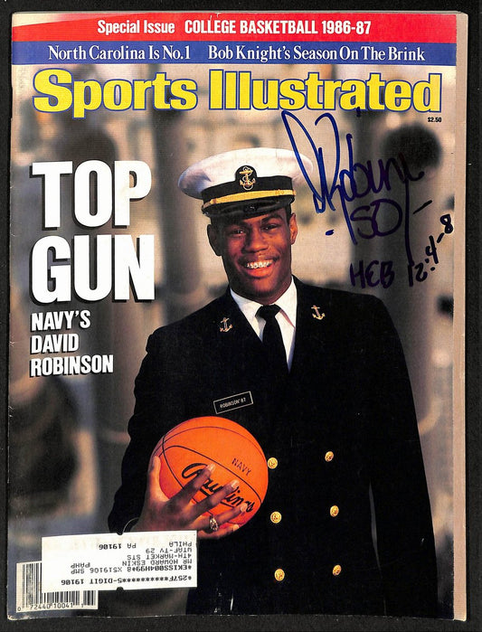 David Robinson Signed/Auto 1986 Sports Illustrsted 1st Cover PSA/DNA
