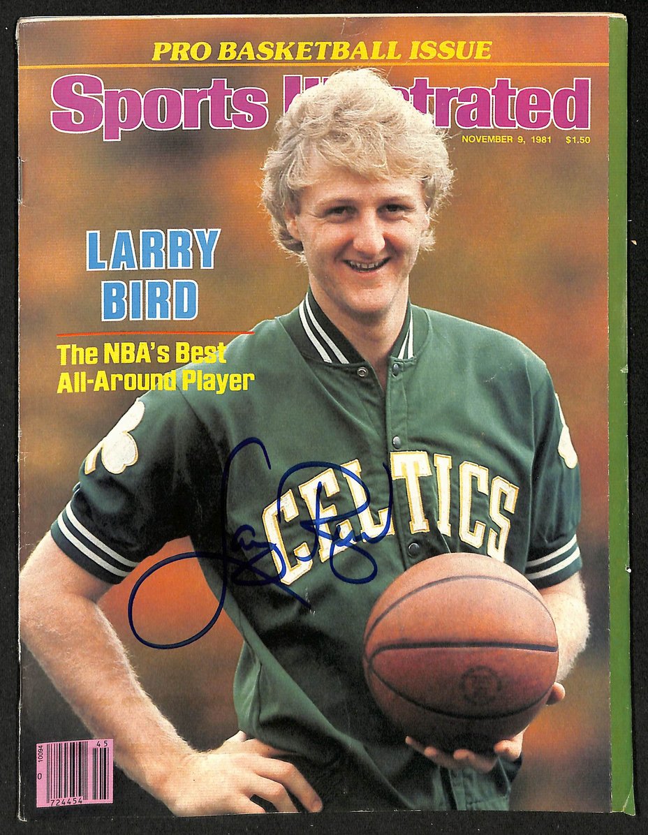 Larry Bird Celtics Signed/Autographed 1981 Sports Illustrated PSA/DNA