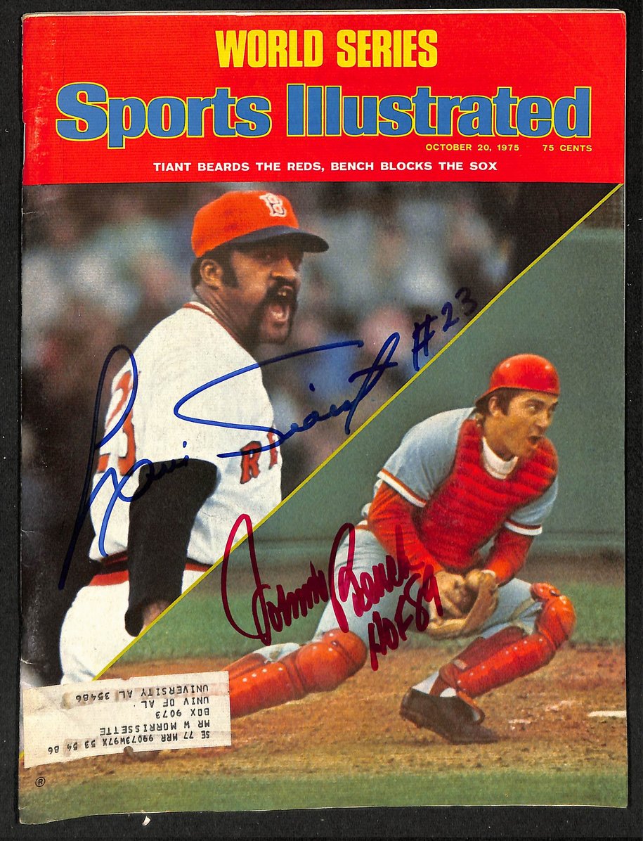 Luis Tiant & Johnny Bench HOF Signed 1975 WS Sports Illustrated PSA/DNA