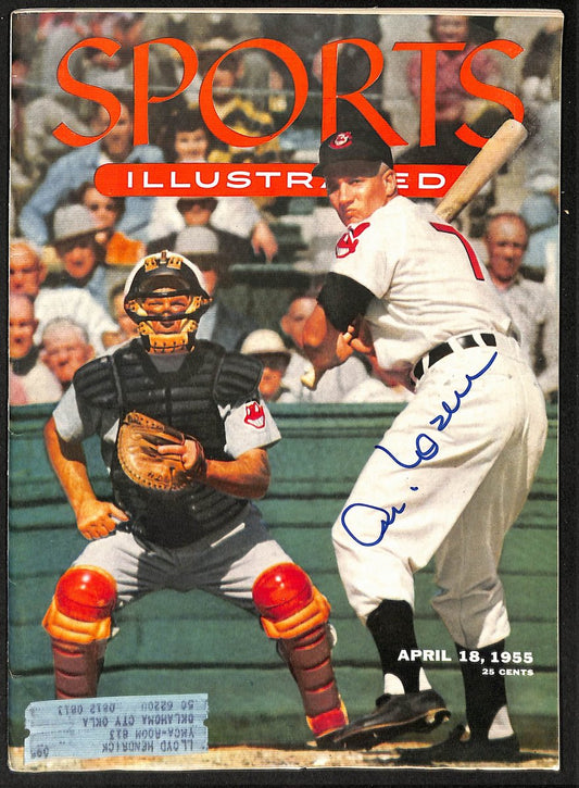 Al Rosen Signed 1955 Sports Illustrated w/cards PSA/DNA Impeccable Cond