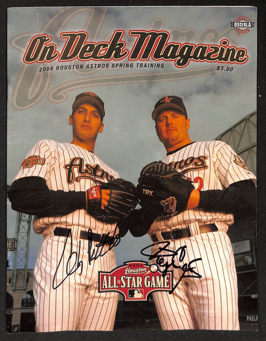 Roger Clemens Andy Pettitte Signed 2004 Spring Training Program PSA/DNA