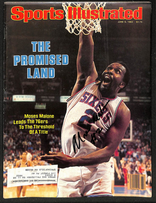 Moses Malone Sixers Signed/Autographed 1983 Sports Illustrated PSA/DNA