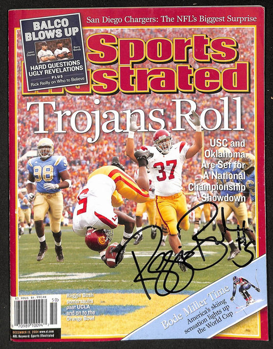 Reggie Bush USC Signed 2004 Sports Illustrated No Label JSA