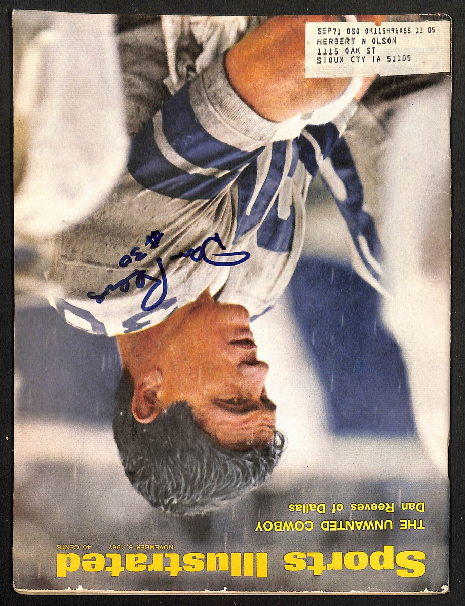 Dan Reeves Cowboys Signed/Autographed 1967 Sports Illustrated JSA