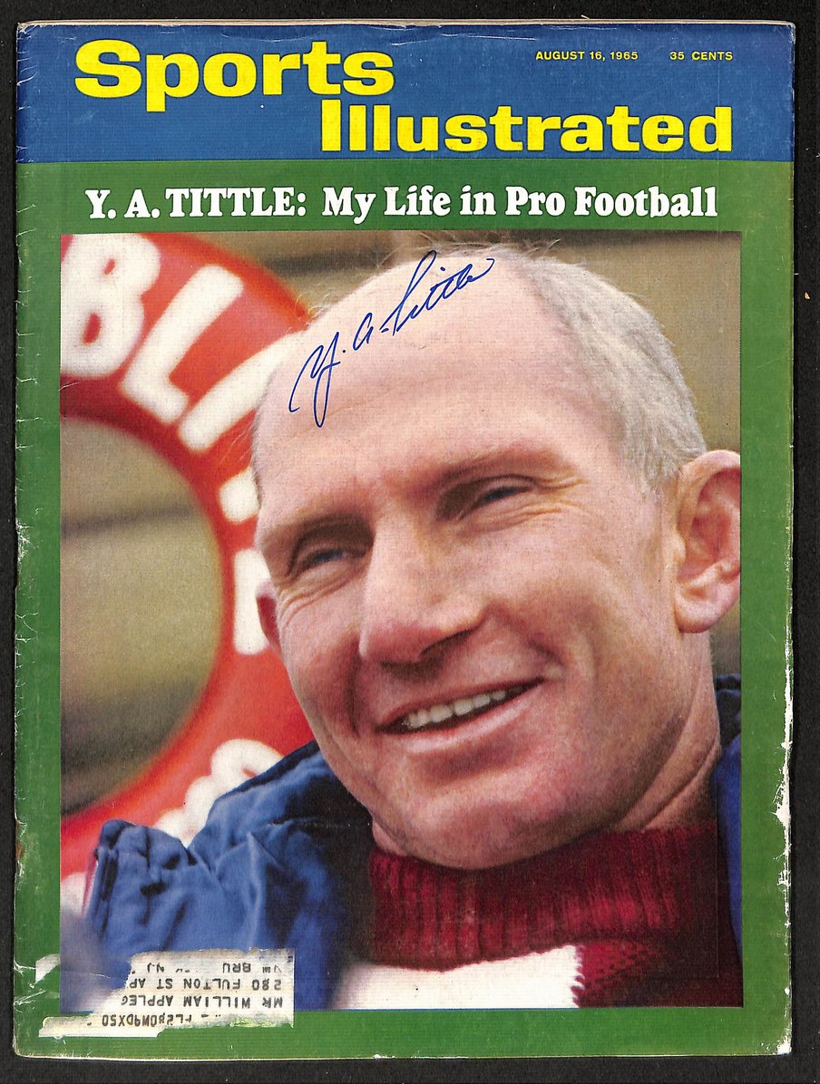 Y.A. Tittle Signed/Autographed 1965 Sports Illustrated JSA
