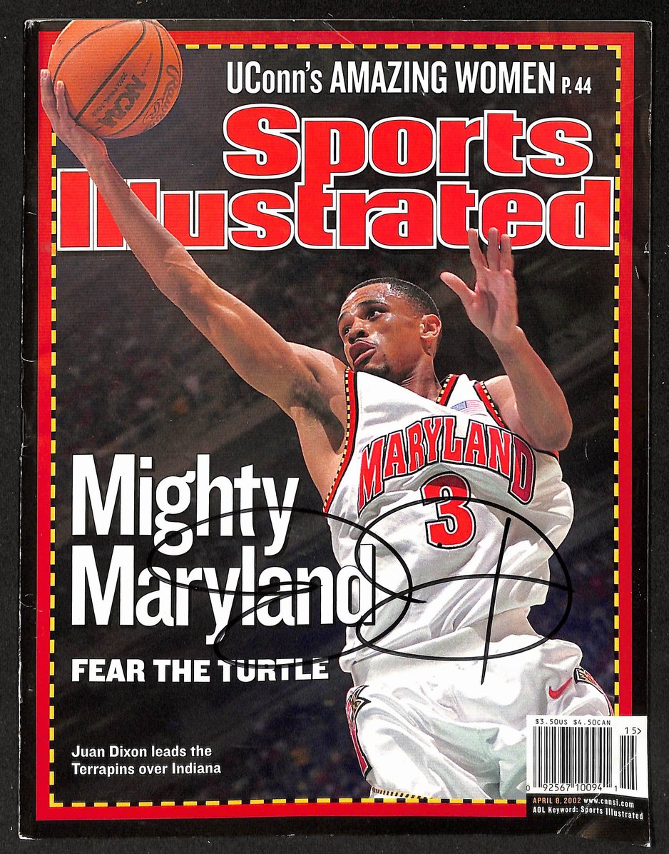Juan Dixon Signed/Autographed 2002 Sports Illustrated No Label JSA