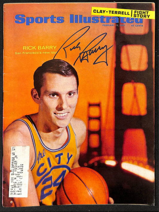 Rick Barry Warriors Signed/Autographed 1967 Sports Illustrated JSA