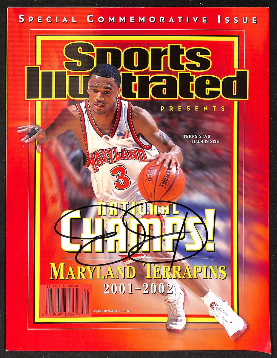 Juan Dixon Signed/Autographed 2002 Sports Illustrated No Label JSA