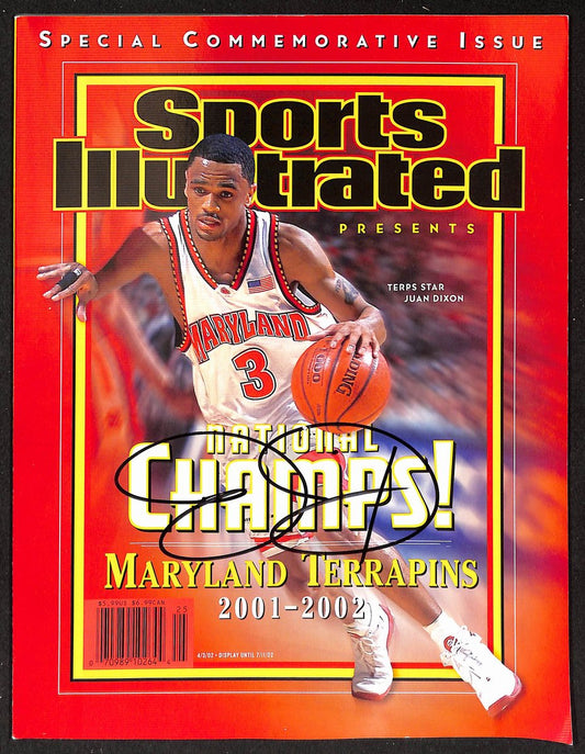 Juan Dixon Signed/Autographed 2002 Sports Illustrated No Label JSA