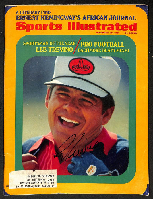 Lee Trevino Signed/Autographed 1971 Sports Illustrated Magazine JSA