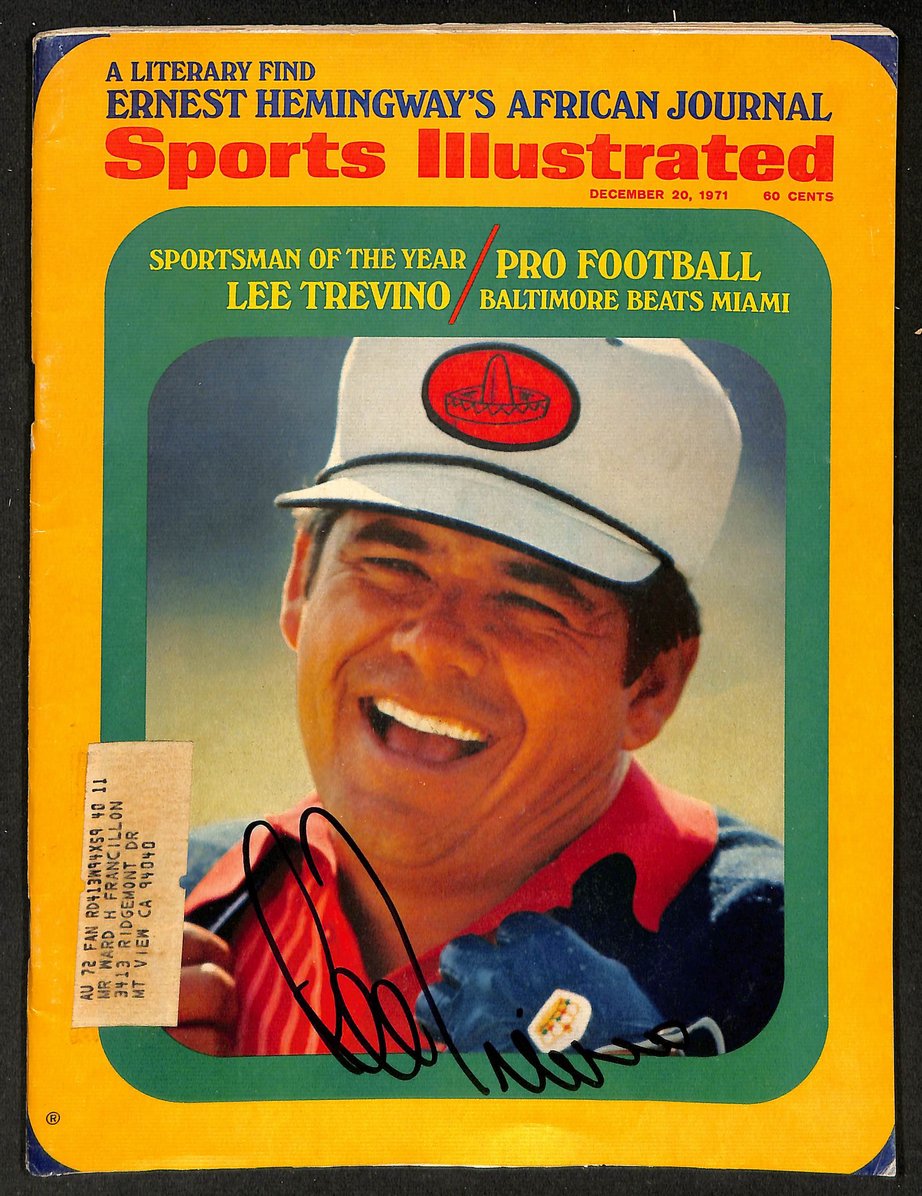 Lee Trevino Signed/Autographed 1974 Sports Illustrated Magazine JSA