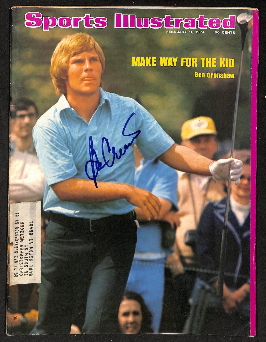 Ben Crenshaw Signed/Autographed 1974 Sports Illustrated Magazine JSA