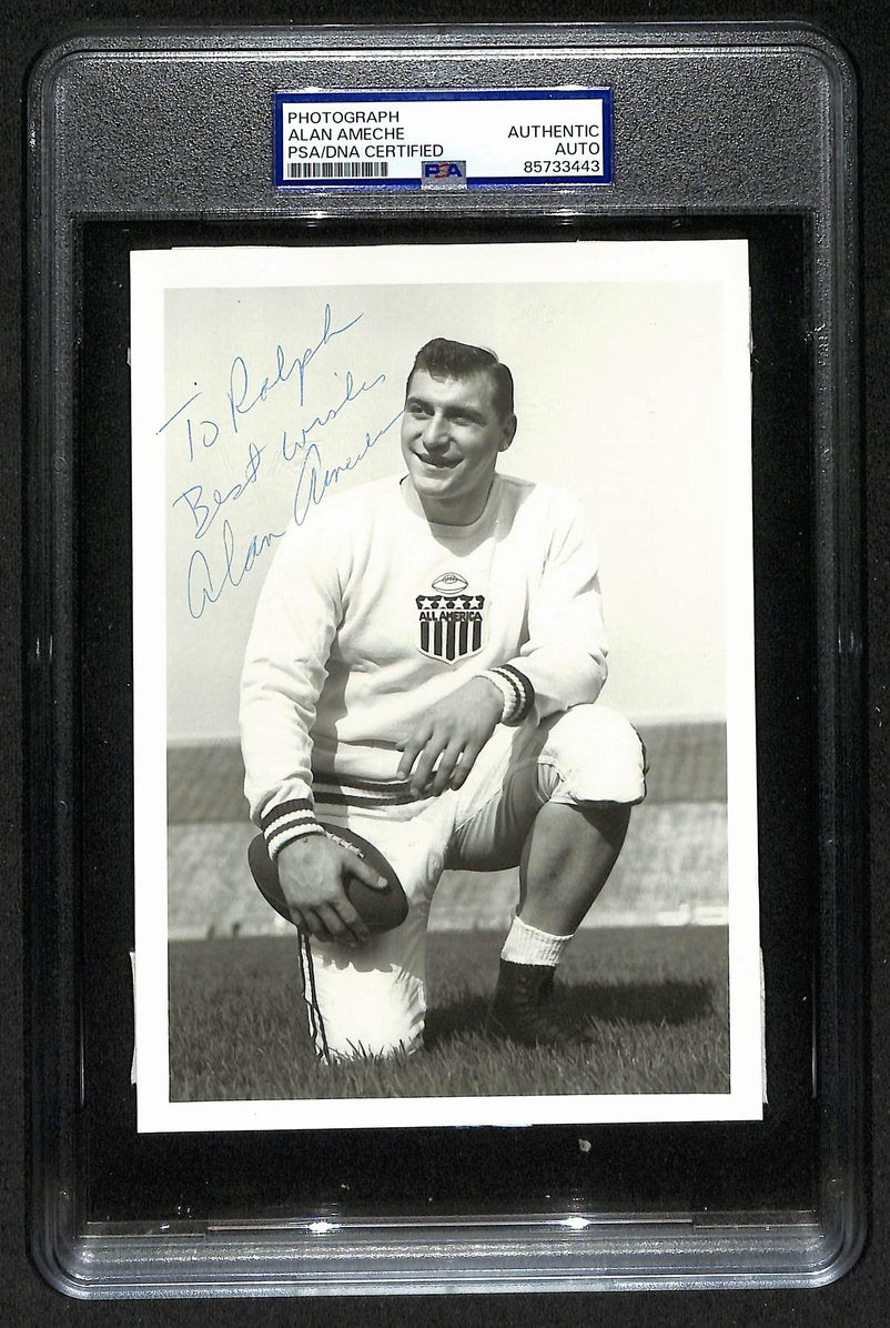 Alan Ameche Signed/Auto 5x7 Photo 1954 Heisman Wisconsin PSA/DNA 205858
