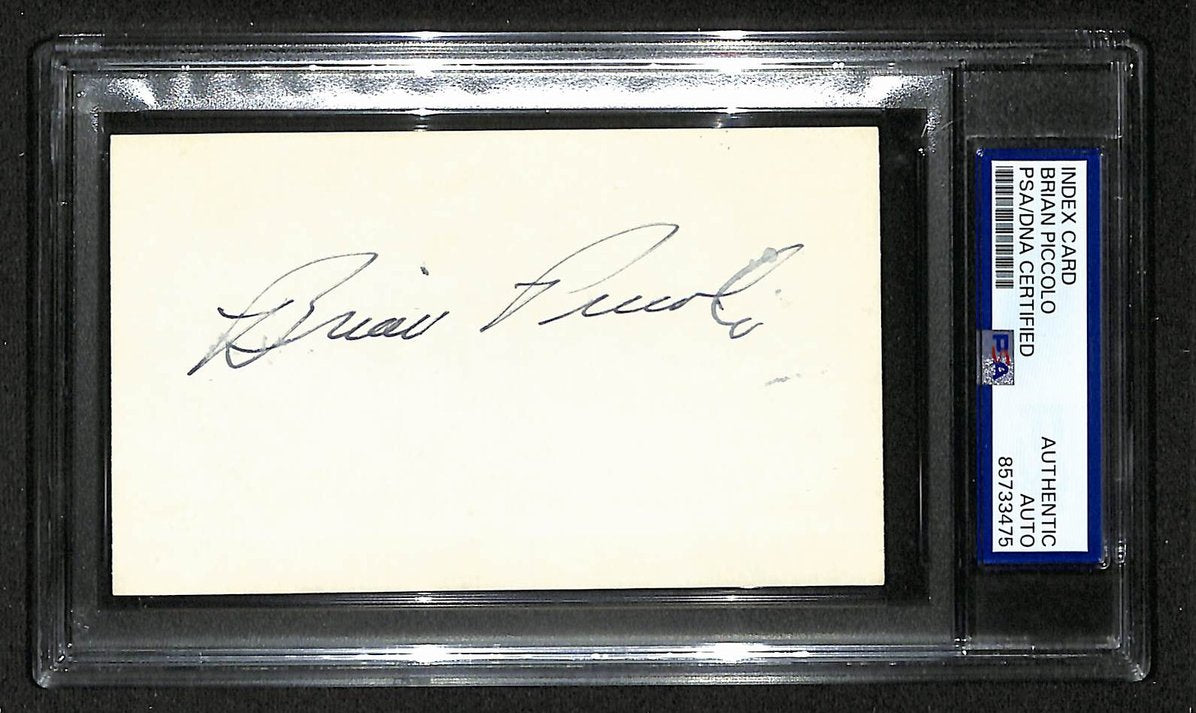 Brian Piccolo Signed/Auto 3x5 Index Card Chicago Bears PSA/DNA 205863