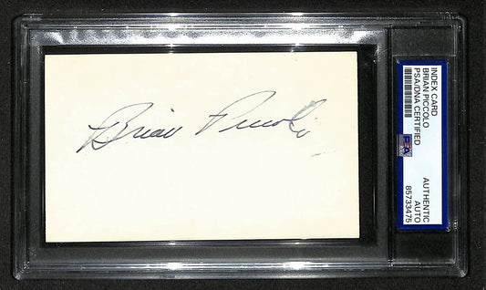 Brian Piccolo Signed/Auto 3x5 Index Card Chicago Bears PSA/DNA 205863