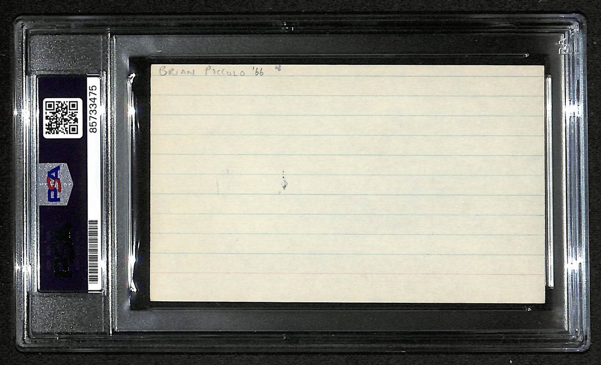 Brian Piccolo Signed/Auto 3x5 Index Card Chicago Bears PSA/DNA 205863