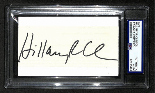 Hillary R. Clinton Signed/Autographed 2x5 Cut on 3x5 Index Card PSA/DNA 205864