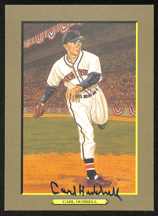 Carl Hubbell HOF Signed/Auto 1988 Perez Steele Great Moments #35 Card JSA 205872