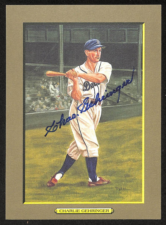 Charlie Gehringer HOF Signed/Auto 1988 Perez Steele Great Moments #31 Card JSA