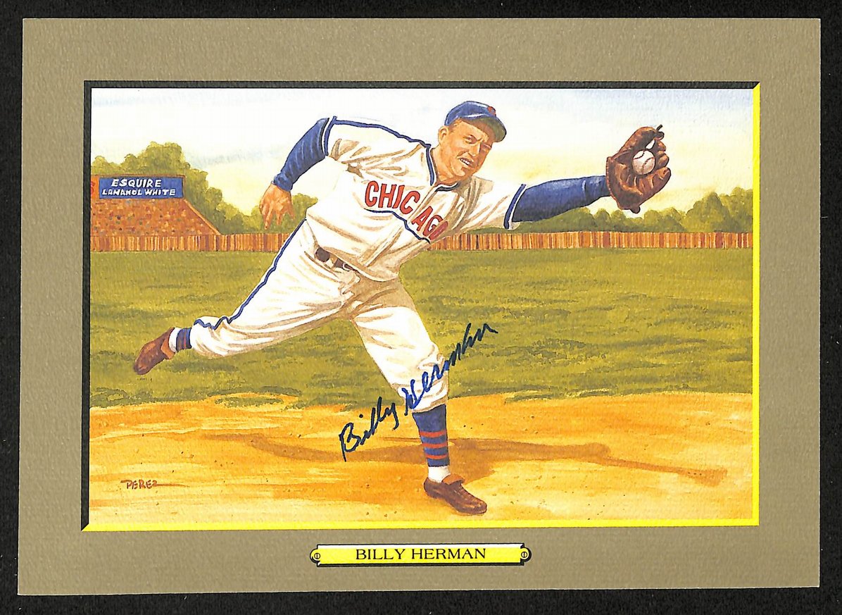 Billy Herman HOF Signed/Auto 1988 Perez Steele Great Moments #41 Card JSA 205878