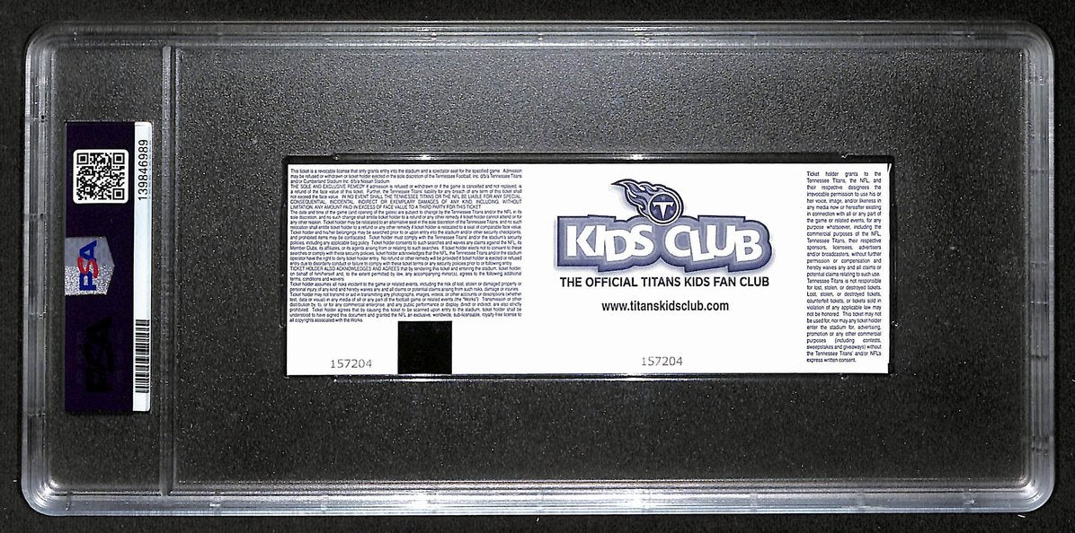 Derrick Henry Signed/Inscribed 2016 Full Ticket NFL Debut PSA/DNA AUTO 10 205892